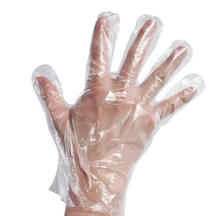 Clear Stretch Hybrid Gloves TPE/Poly Blend Disposable Durable Gloves Food Service Manufacturing