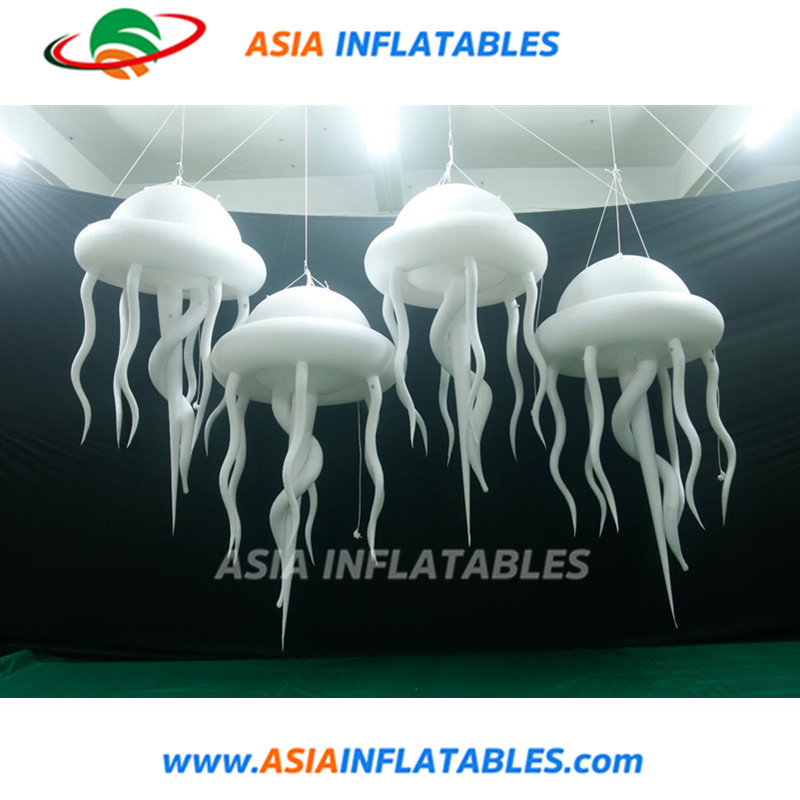 Inflatable Lighting Jellyfish, Giant Hang Jellyfish Balloon, Lighted Outdoor Balloon