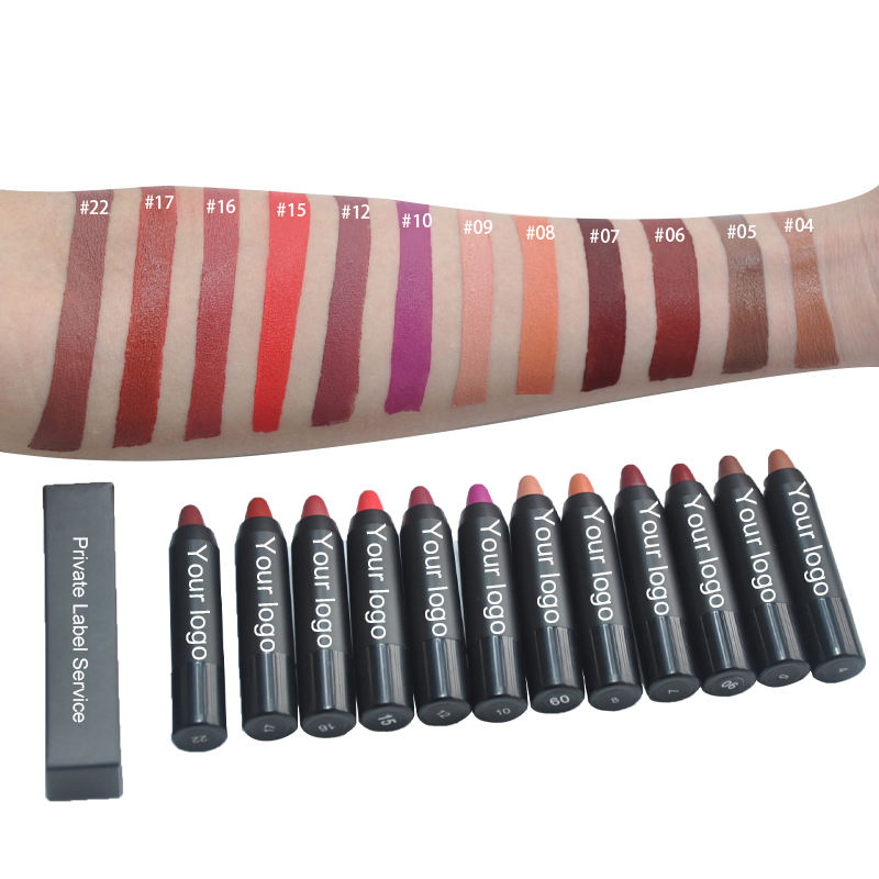 New 100% Natural Lip Crayon Make up Matte Lipstick Waterproof