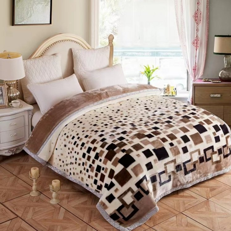 Теплый зимний плед с цветочным принтом на заказ