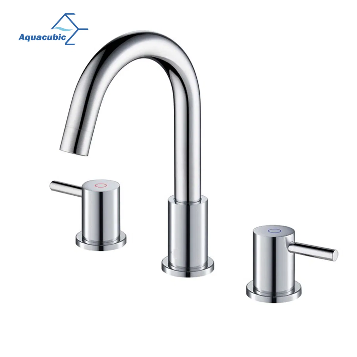 Hot Selling Two Handle Widespread 3 Holes Brass Bathroom Lavatory Faucet Tap Bathroom Basin Faucet