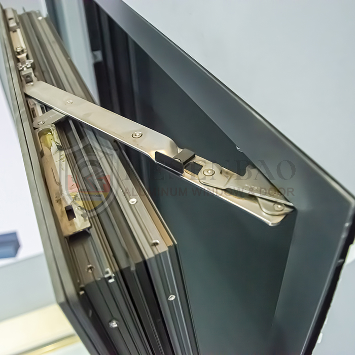 Aluminium Casement Two Opening Type Aluminum Double Glazed Tilt and Turn Window