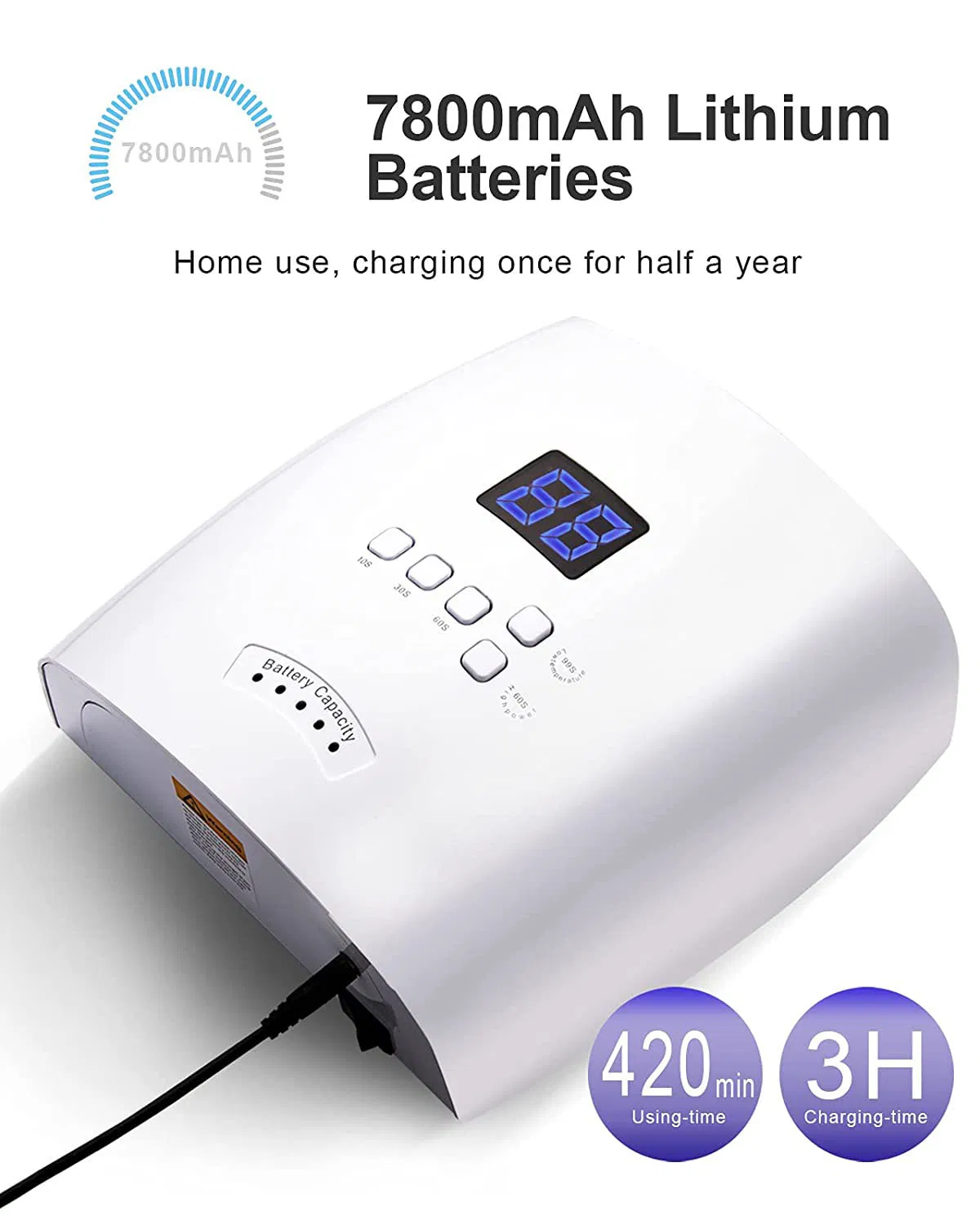 Cheap Price Low MOQ Rechargeable Cordless 48W UV LED Nail Lamp Nail Dryer