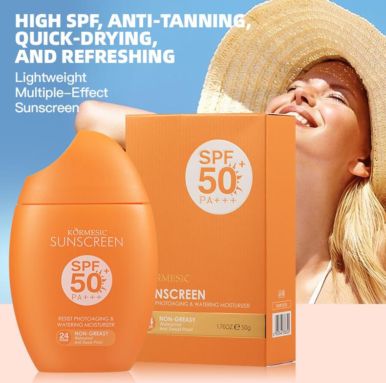Online Wholesale and Retail Sunblock Lotion Sunscreen Face Cream SPF 50++++ Natural Extract Hydrating Lightweight Daily Sunblock