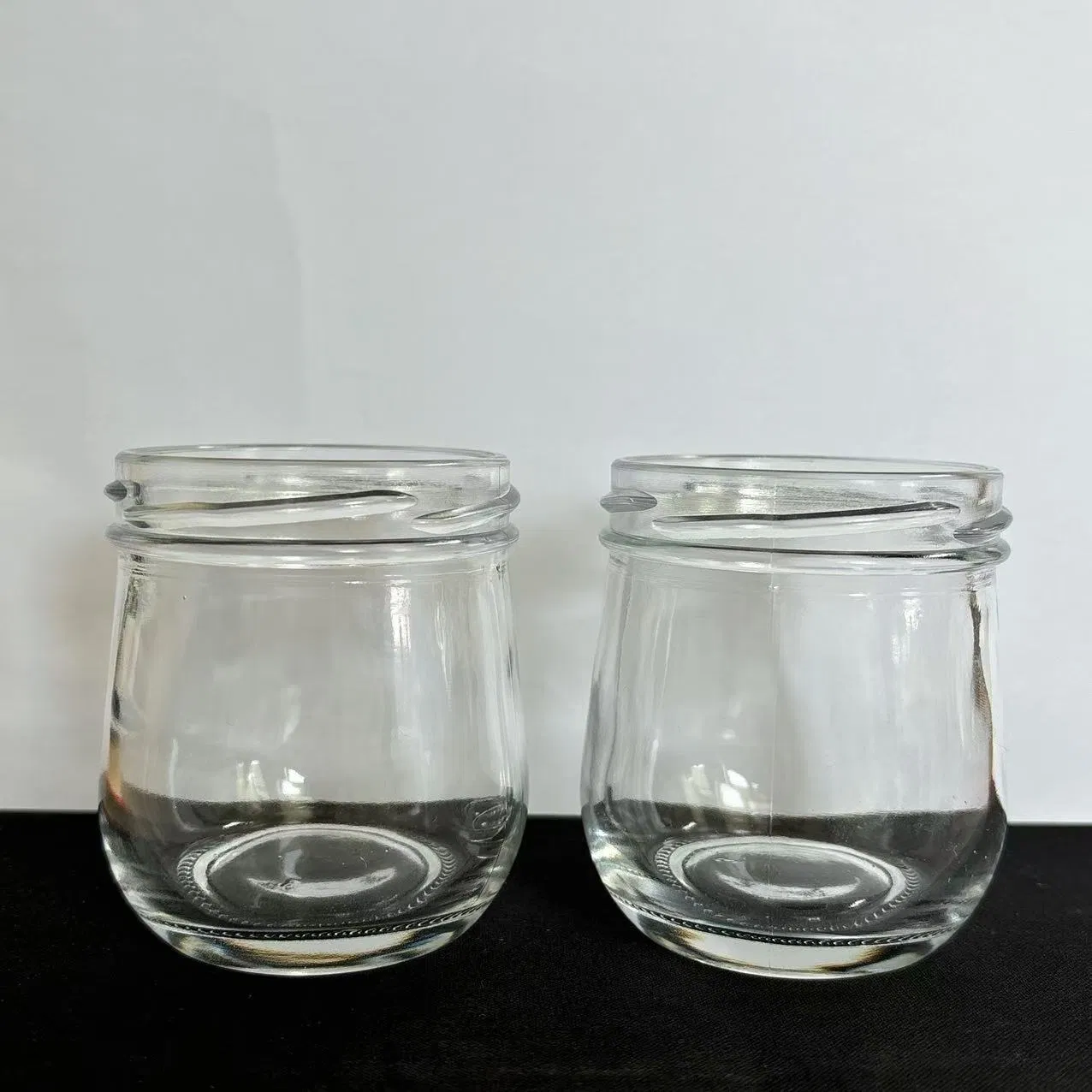 150ml Glass Yogurt Jar with Elegant Gold Metal Lid