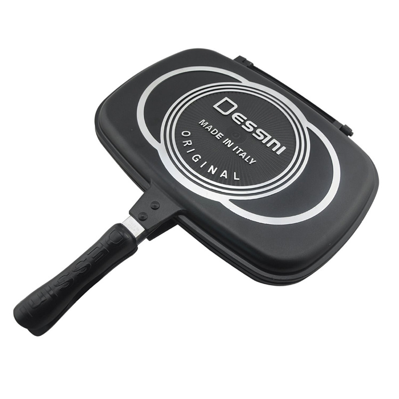 Dessini Double Grill Pan Non-Stick Double Sided Grill Pan Non Stick Dessini Double Sided Fry Pan Double Side Grill Fry Pan Double Sided Non Stick Grill Pan