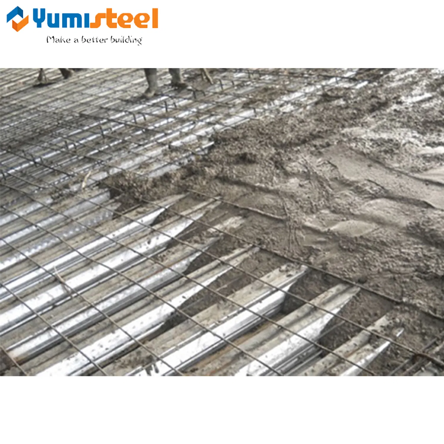 Concrete Construction Support Truss Floor Slap Decking Steel Sheet