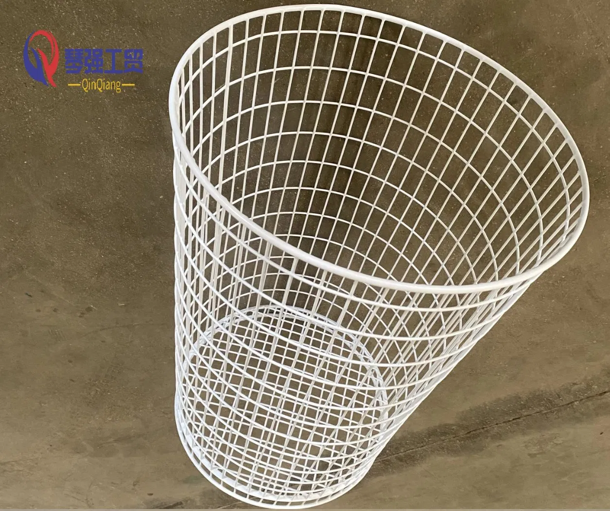 Металлическая сетчатая урна круглая для офиса и дома