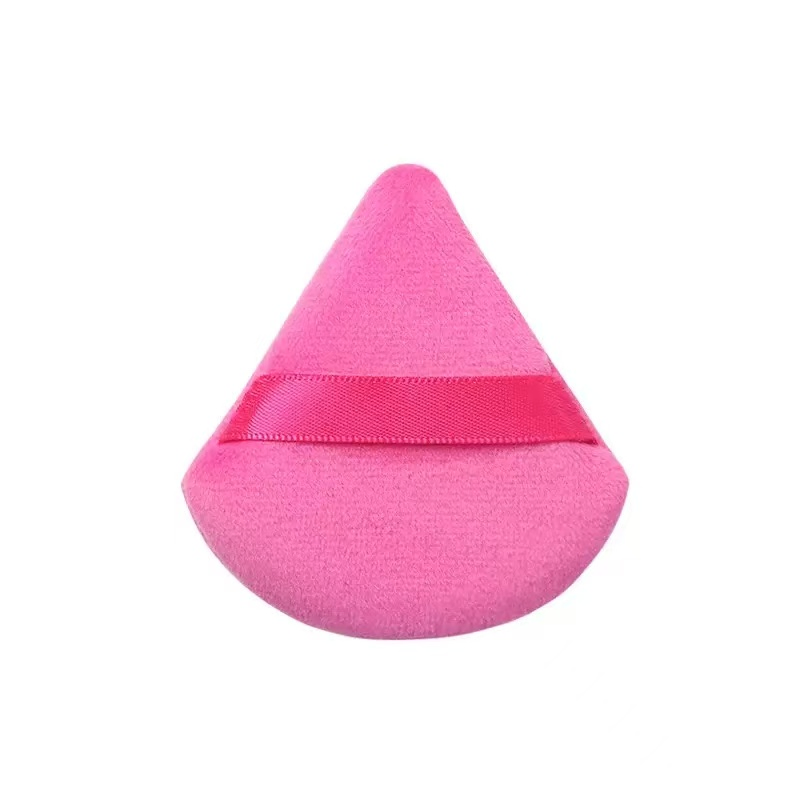 Hot Selling Netflix Models Flocking Loose Beauty Tools Triangle Cotton Powder Puff