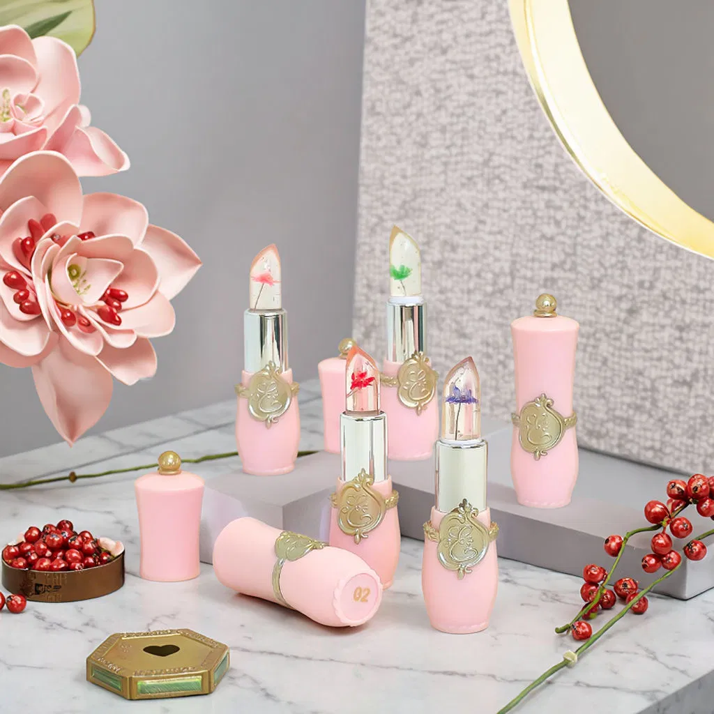 Nutritious Waterproof Lip Balm with Fashionable Flower Design