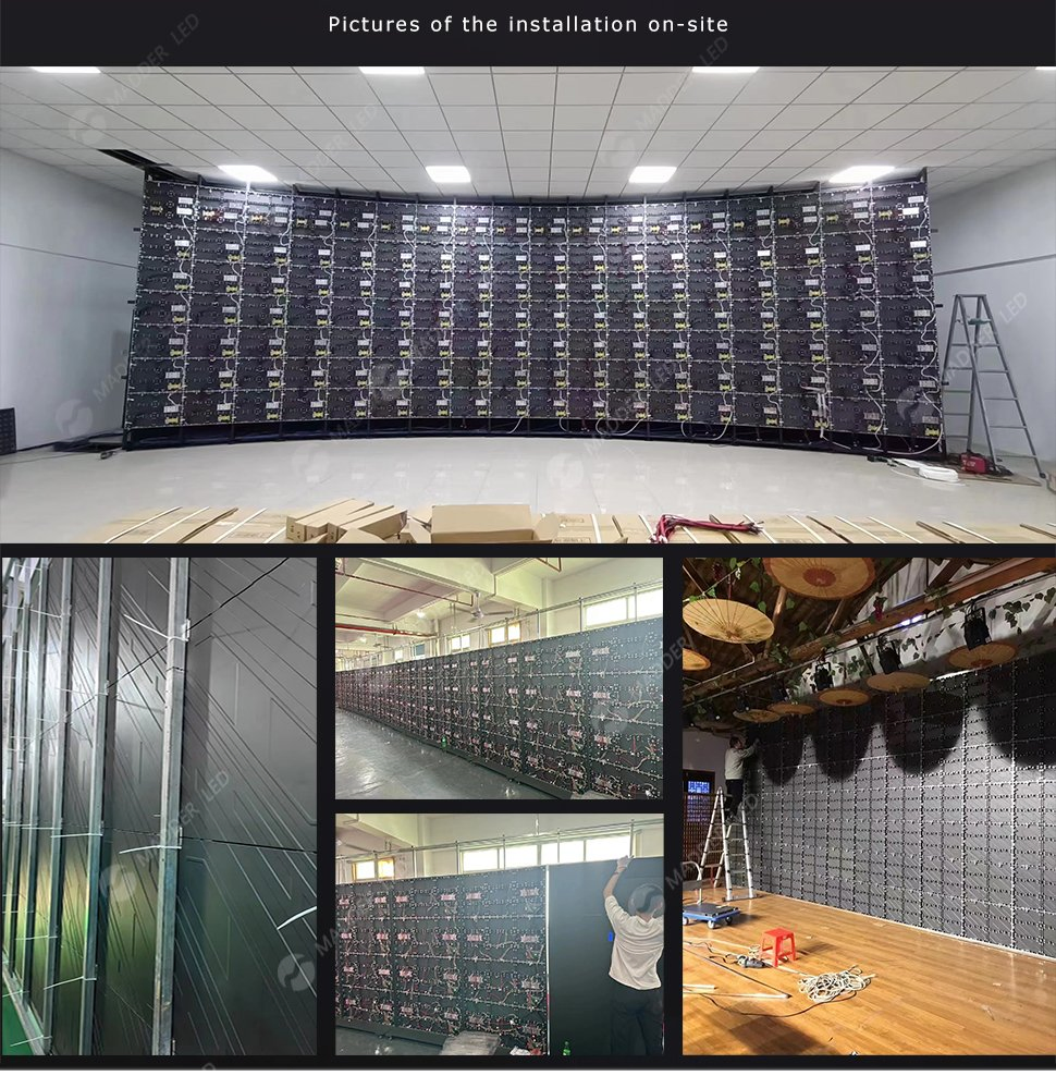 Indoor Advertising Video Wall with HD Full Color LED Display Screen