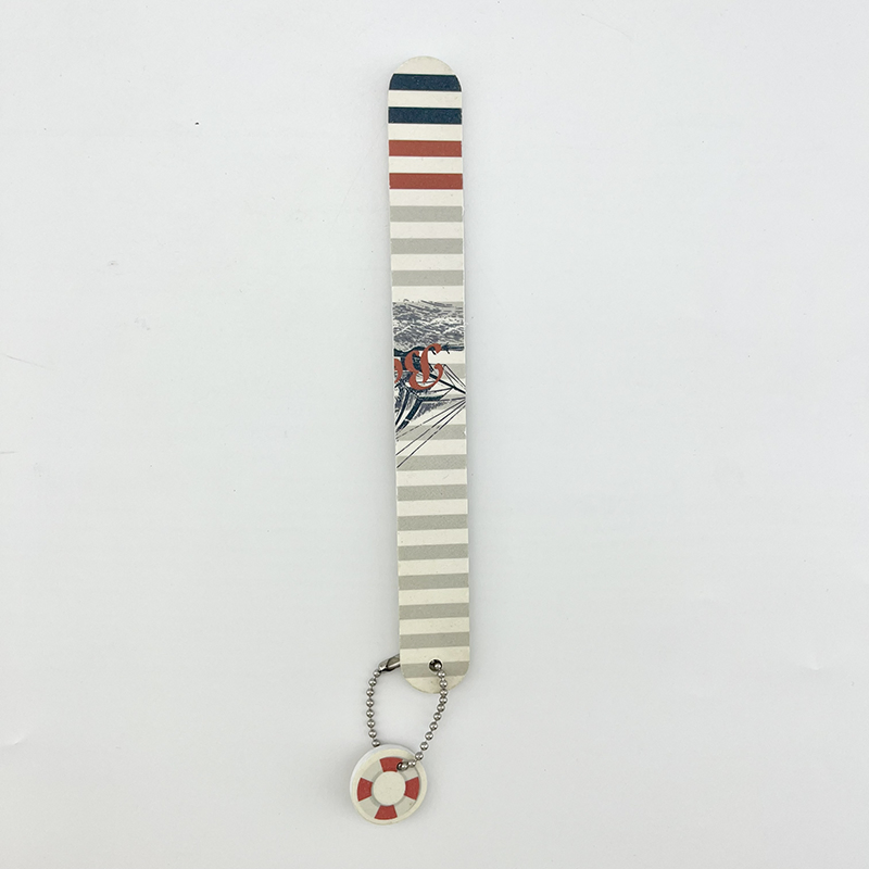 Vintage Ocean-Style Portable Professional Nail Grooming Tool Nail File Decorative Pendant Nail Buffer File