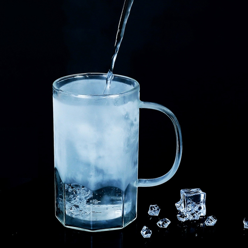 600ml Handmade Big Volume Double Wall Wine Beer Mug with Handle