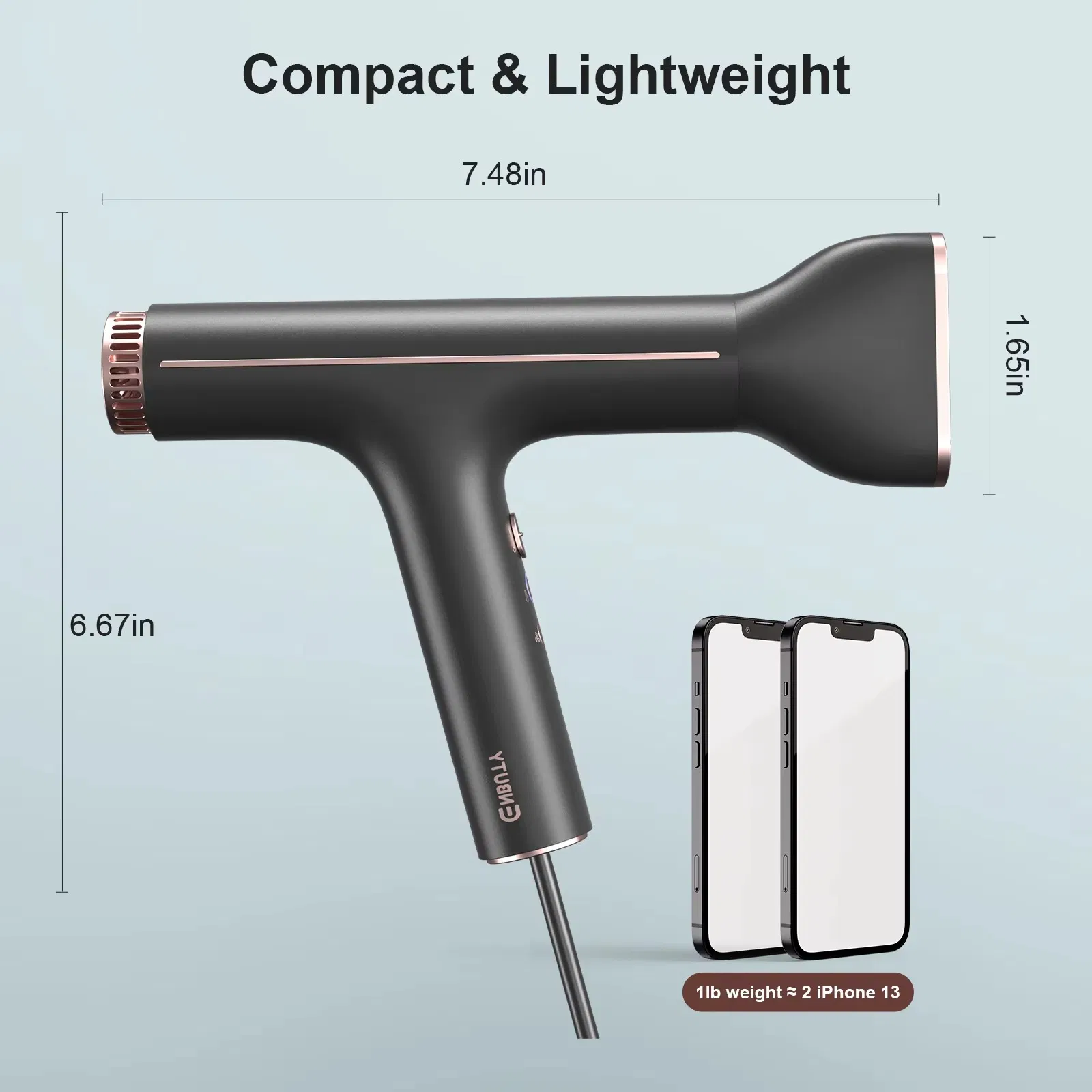 Online Shopping Ionic Blow Dryer Negative-Ion Fast Drying Damage Protection Quiet Hair Dryer with Fireproof ABS and Ion Technology