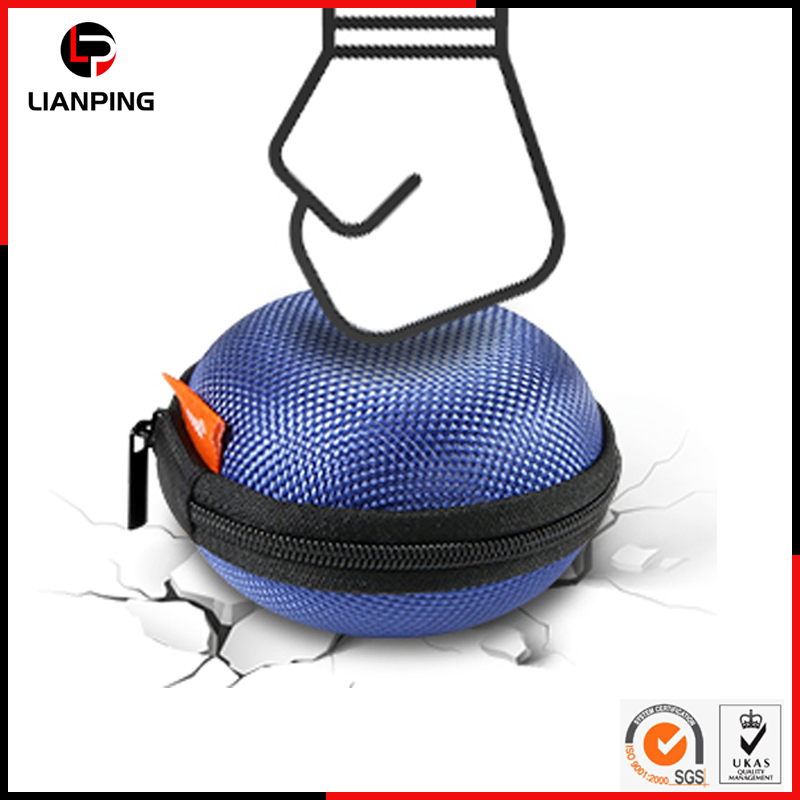 Durable Zipper Shockproof Storage Earphone EVA Case with Mesh Pocket