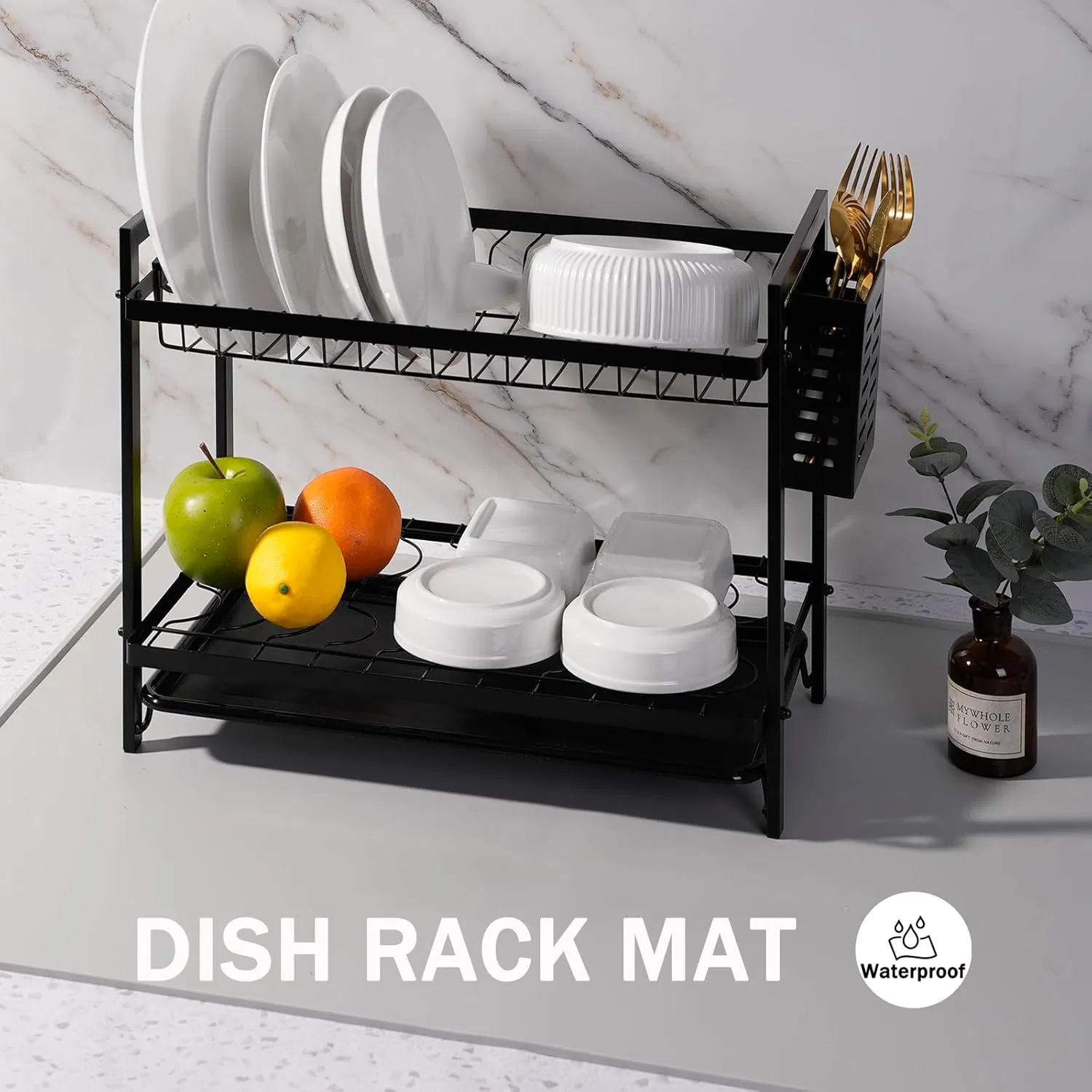 Коврик для сушки посуды из микрофибры, большой, нескользящий