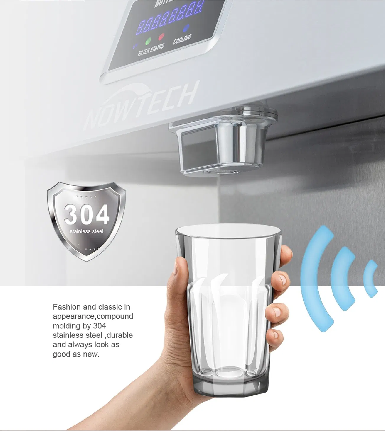 Wall-Mounted Hydration Station with Water Dispenser and Smart Display