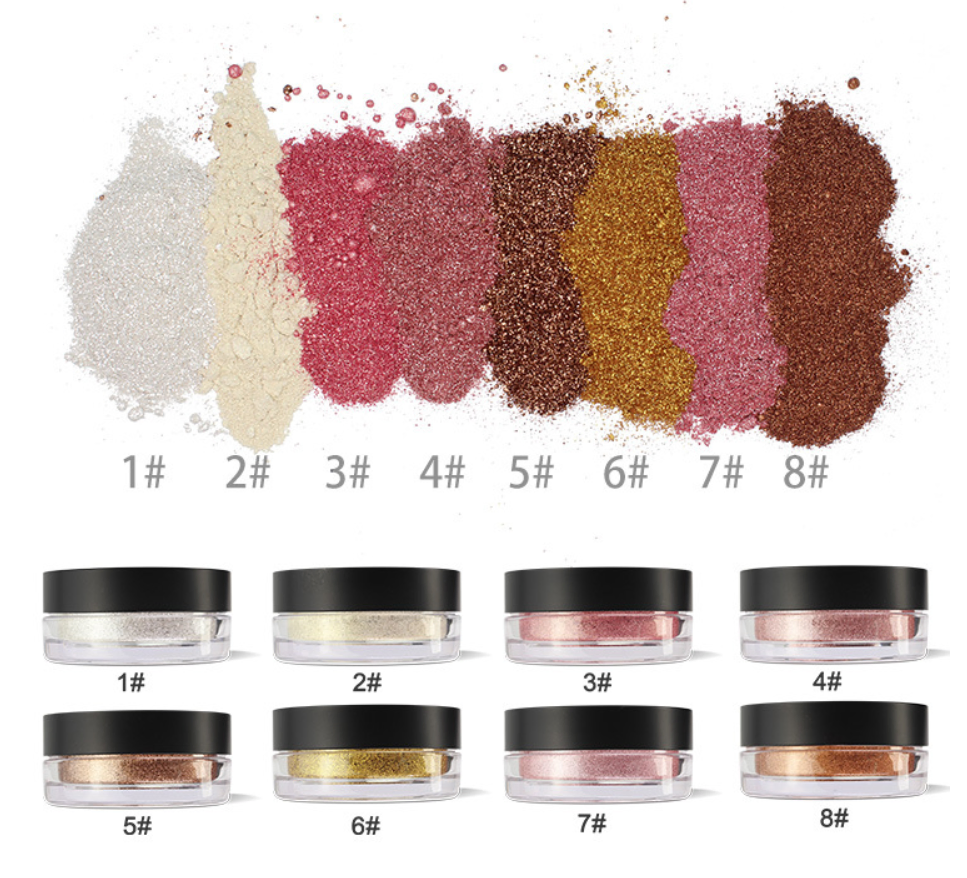 Custom Highlighter Makeup Vegan Glitter Loose Powder Private Label Highlighter Makeup
