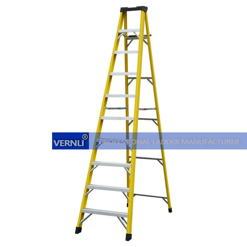 Type I II 200-250lbs 6FT 7FT 8FT Single-Sided Fiberglass Insulated Ladder