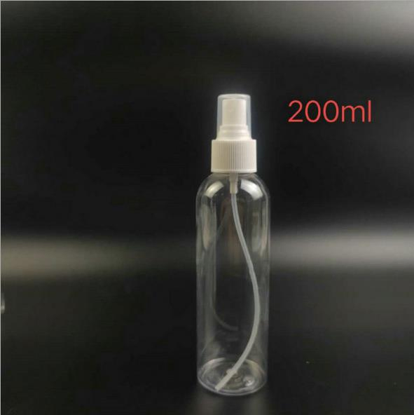 High Quality Pet Empty Clear 200ml Plastic Bottels Mist and Caps Transparat Plasticbottle 250 Ml Spray Bottle for Cosmetic Packaging