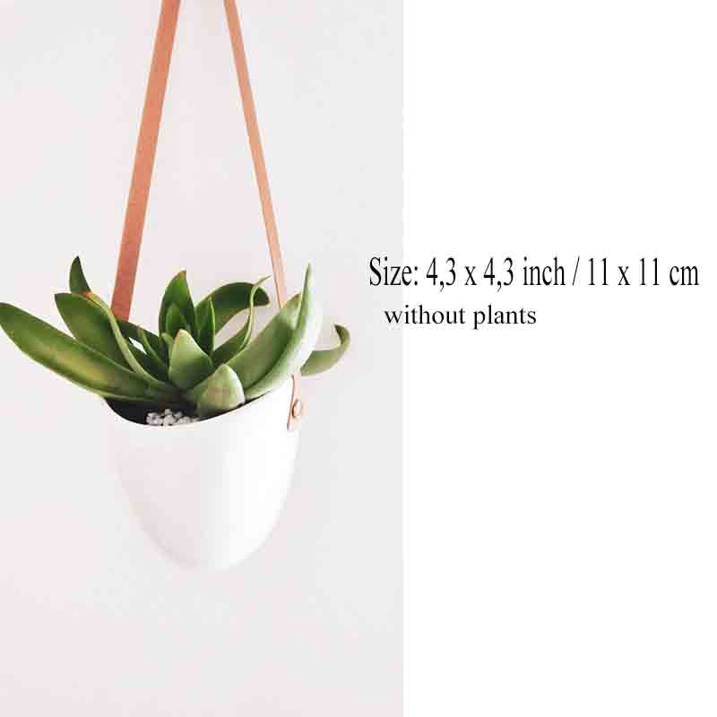 Home Decoration Cheap Ceramic Indoor Hanging Planter Flower Pots