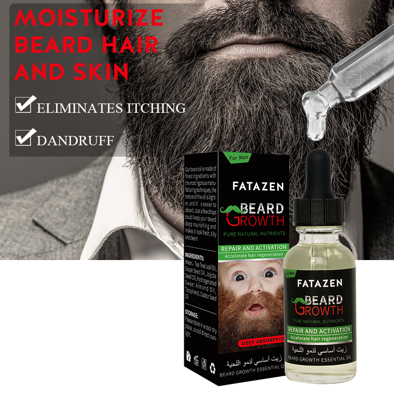 Natural Moisturizing Non-Greasy Accelerates Beard Regrowth Eliminates Itching Mens Beard Oil