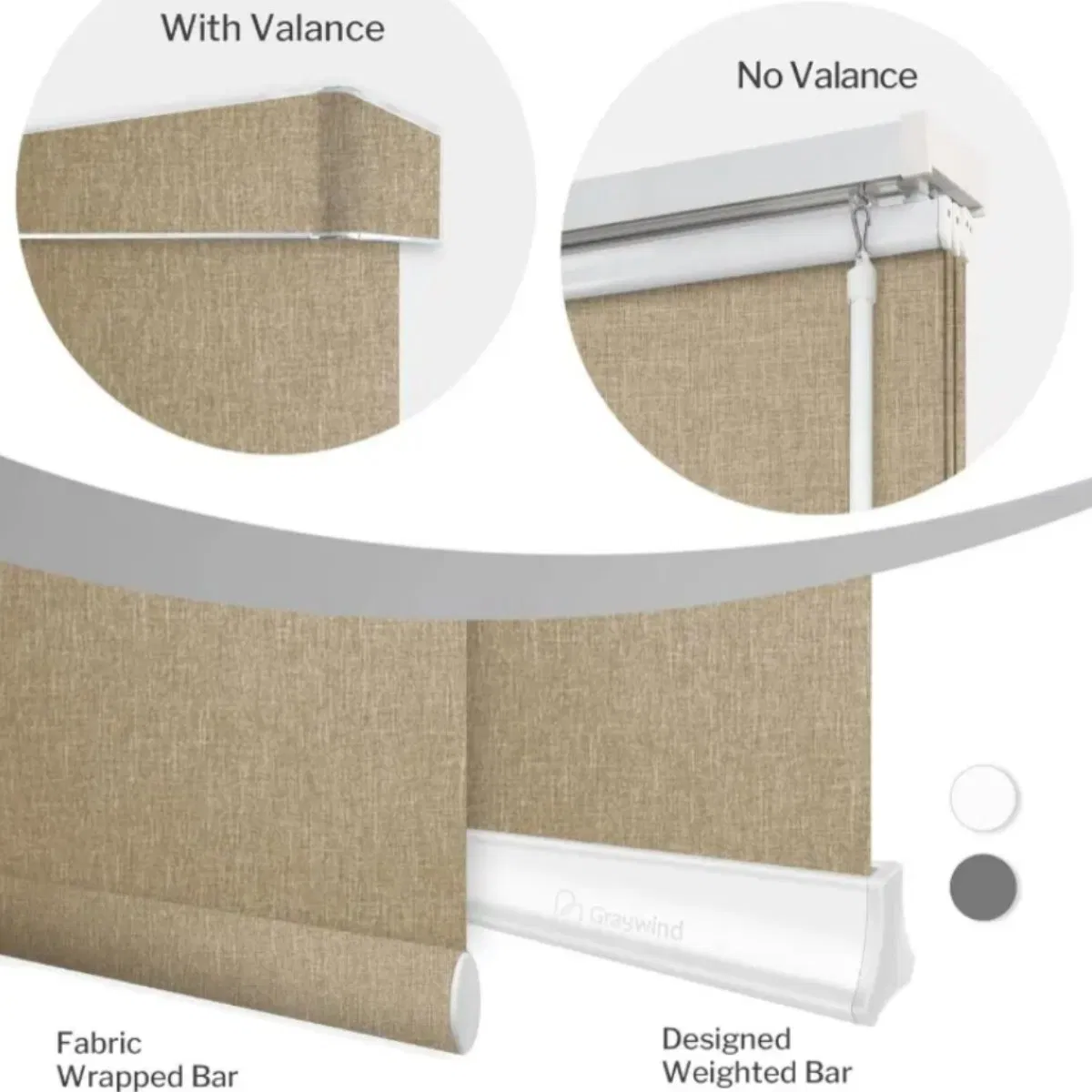 OEM Polyester Fabric Back Layer Safety Wand Track Control Vertical Panel Blind for Bedroom