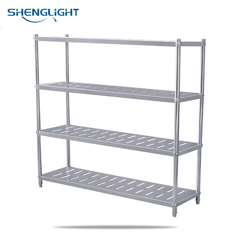 Стеллаж из нержавеющей стали, 4-х уровневая полка