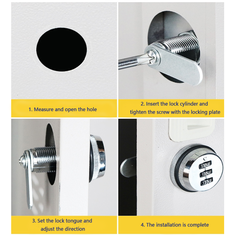 Zinc Alloy 3 Digit Furniture Cabinet Combination Lock Mechanical Code Password Mechanical Closet Lock