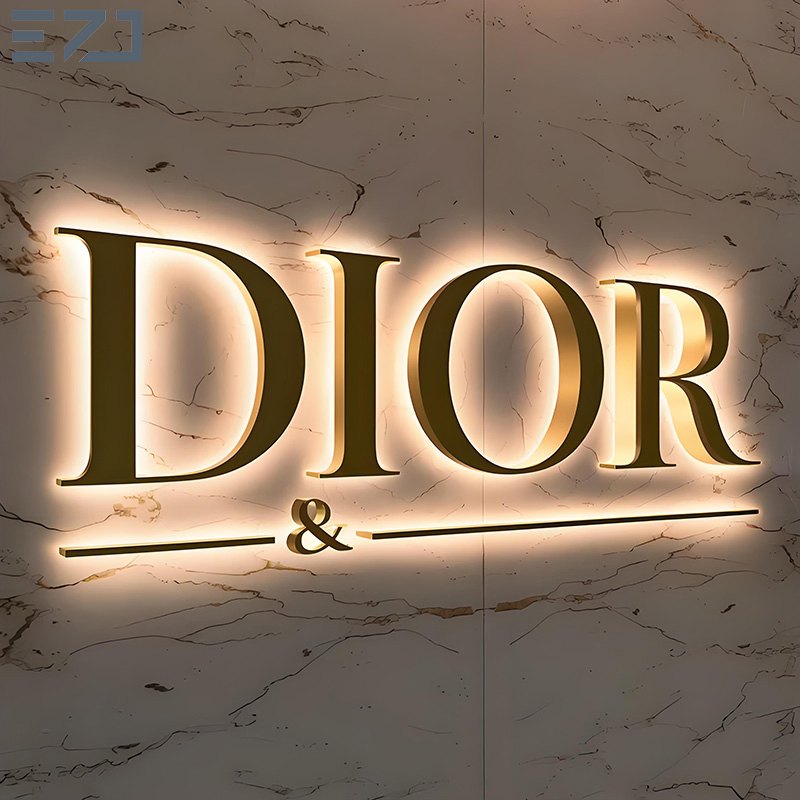 Custom Advertising Lighted Letter Backlit Store Logo Illuminated 3D LED Commercial Signage