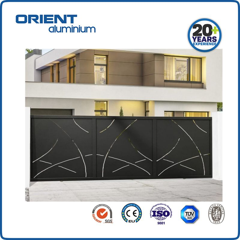 Aluminum Alloy Gate Main Price Aluminium Driveway Electric Sliding Laser Cutting Gate