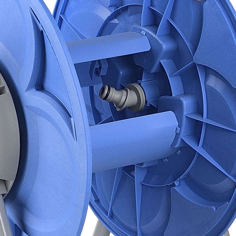 Gartenkraft 60m 1/2" Metal Trolley Garden Hose Reel Cart