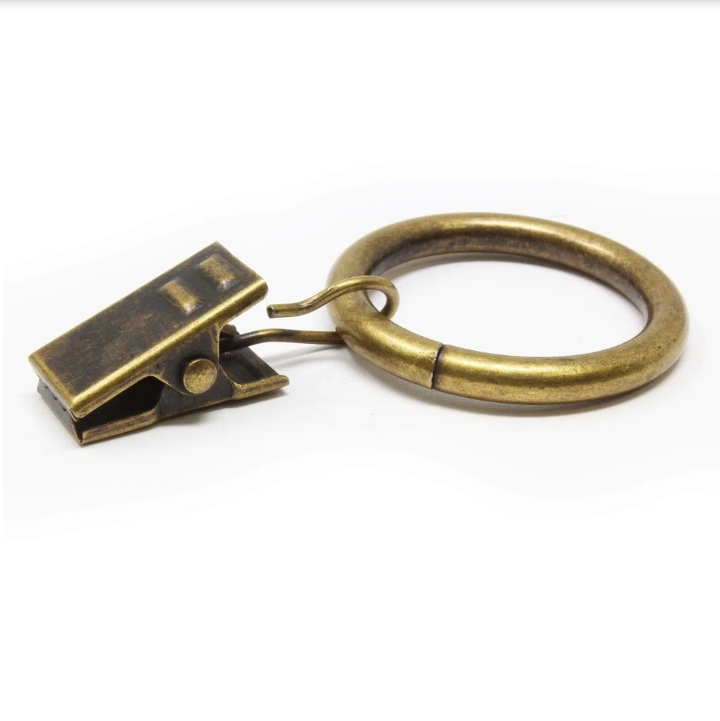 Antique Brass Curtain Accessories Curtain Rings Hook Clips for Curtain Ring