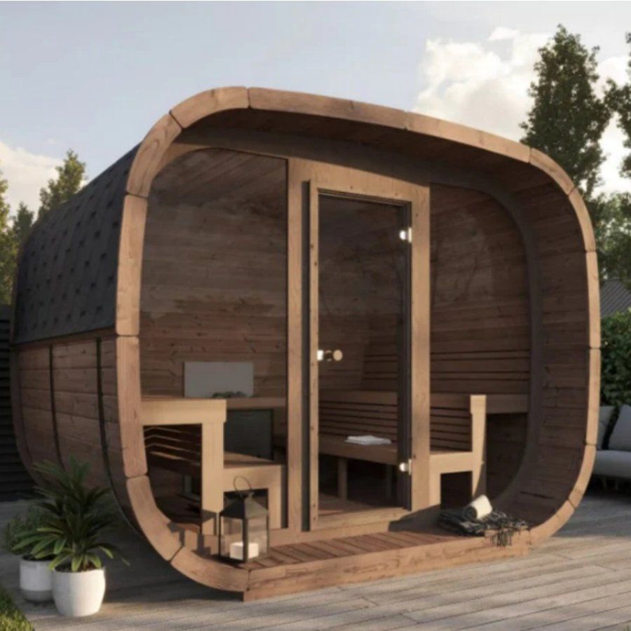 Сауна садовая на 4 человека с сухим паром, 6 кВт