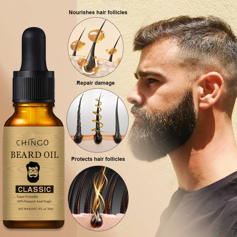 Men Beard Growth Soften Moisturizing Strength Beard Essential Oil