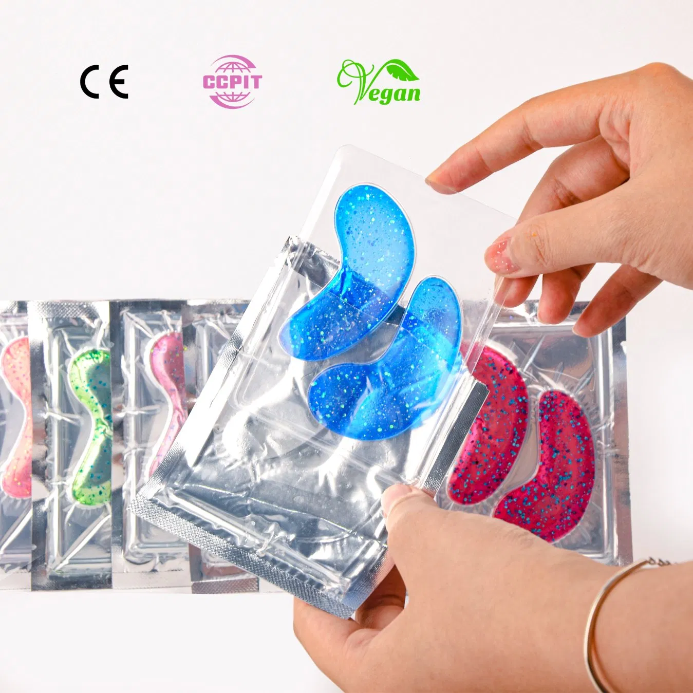 Wholesale Private Label Dark Circle 24K Gold Foil Hyaluronic Acid Collagen Eye Pad Patch Mask