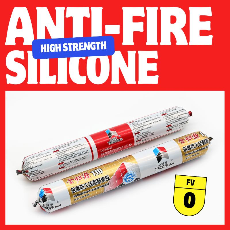 Fire Rated Door Heat Resistance Fireproof Silicon Sealant Metal Glue