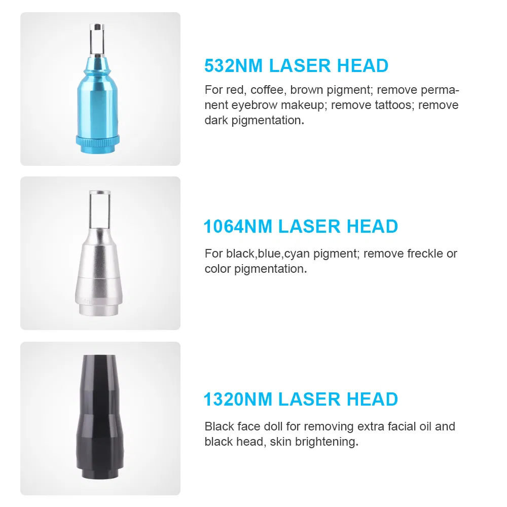 Q Switch ND YAG Laser Tattoo Removal Beauty Machine Pigments Removal 1064nm 532nm 1320nm