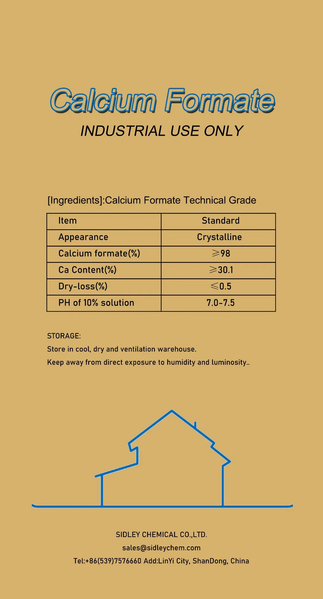 Industrial Calcium Formate-Non-Toxic Water-Resistant Eco-Friendly & Anti-Corrosion