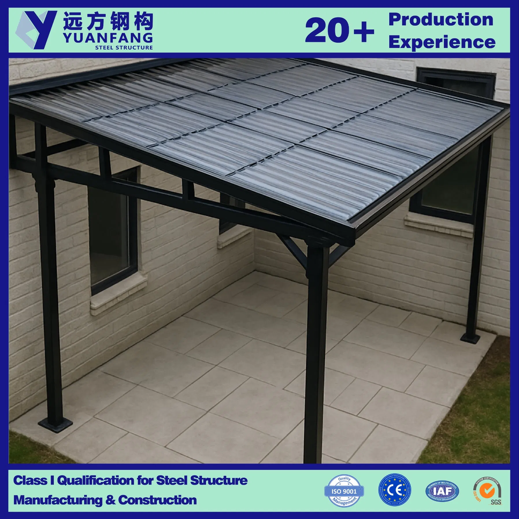 Prefabricated Metal Light Steel Structure of Prefab Canopy & Awning for Industrial Workshop Warehouse