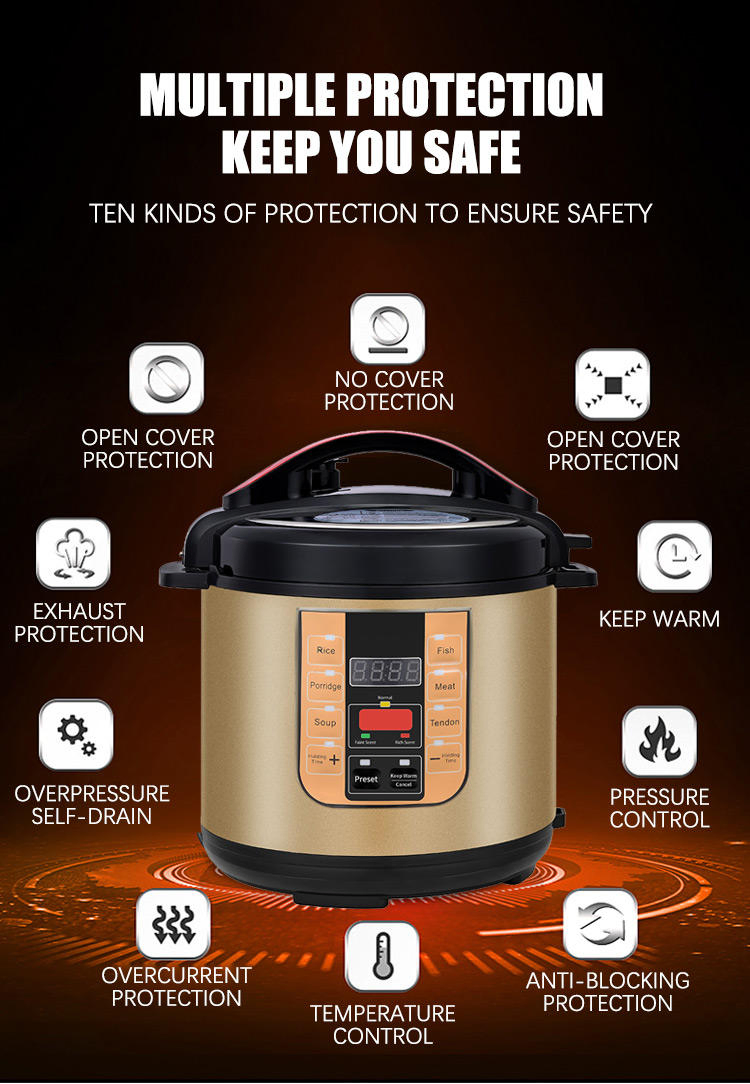 Wholesale7-in-15L6l8l10lmulticooker Multifunctionalaluminium Smart Electric Pressure Cooker in Pakistan