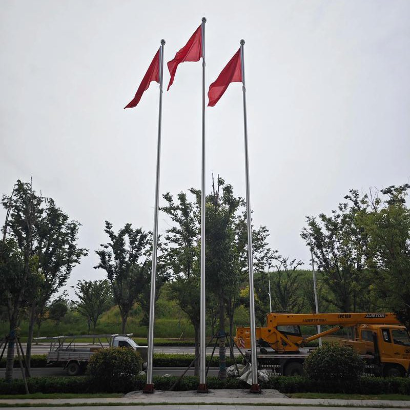 Manufacture Wholesale 10 20m Flagpole Customized Stainless Steel Flag Pole Electric Motorized Flagpole