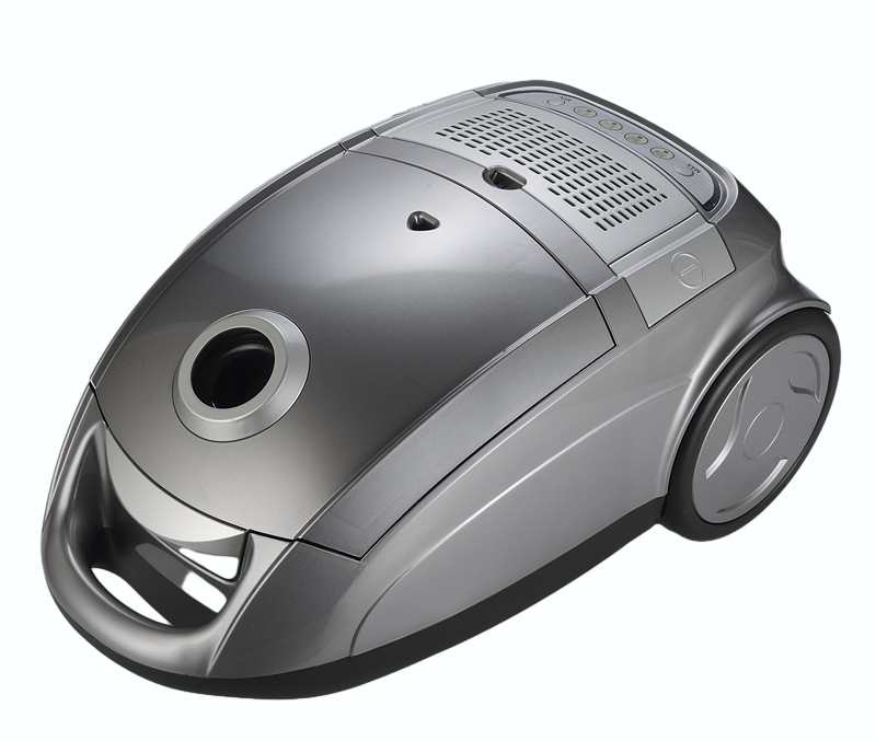 Sleek Silver Gray LED Vacuum Cleaner for Home Efficiency