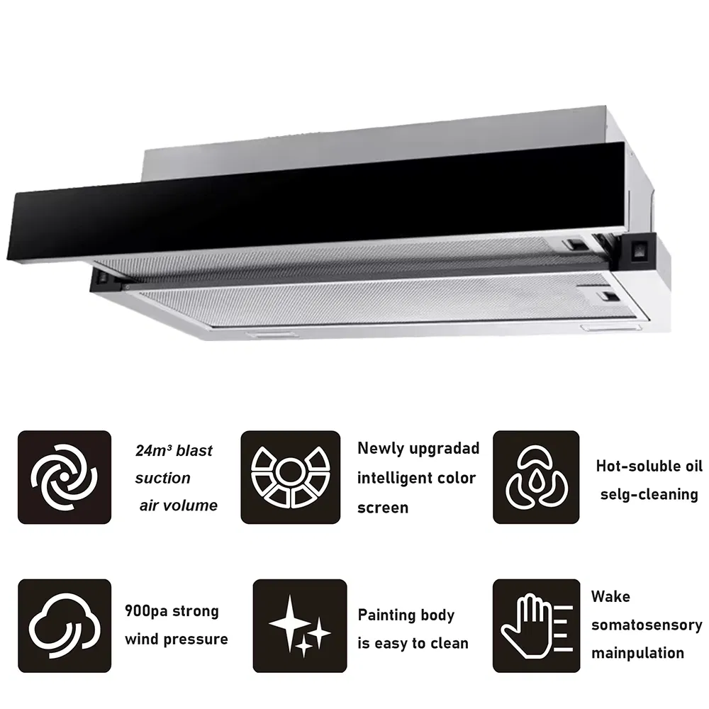 New Arrival Three-Layer Aluminum Mesh and Plastic Buckle Chimney for Electric Kitchen Hood for Apartment Families