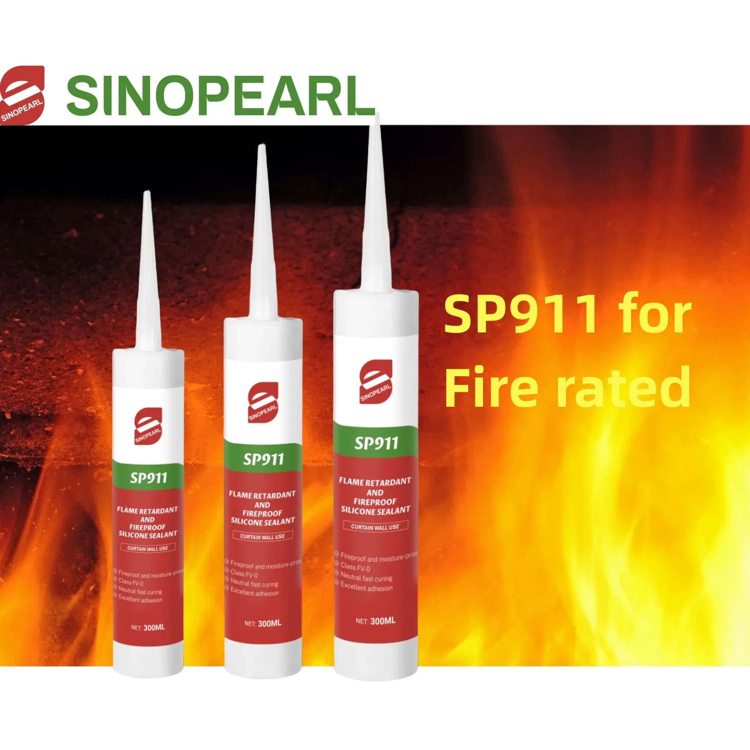 Sp911 Neutral Fast Drying Silicone Sealant Fireproof Moisture-Proof Sealing of Public Place Decoration