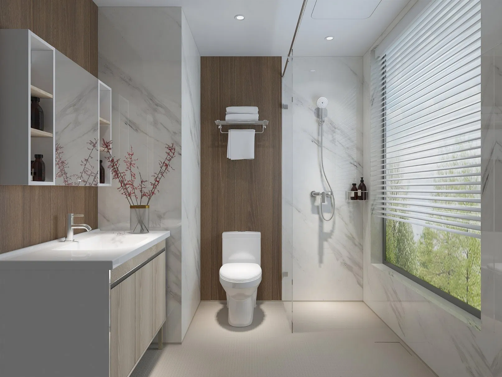 ISO9001 Quality Certificated Hubei Tongnai Optimized Space Layout for Small Homes Integrated Bathroom