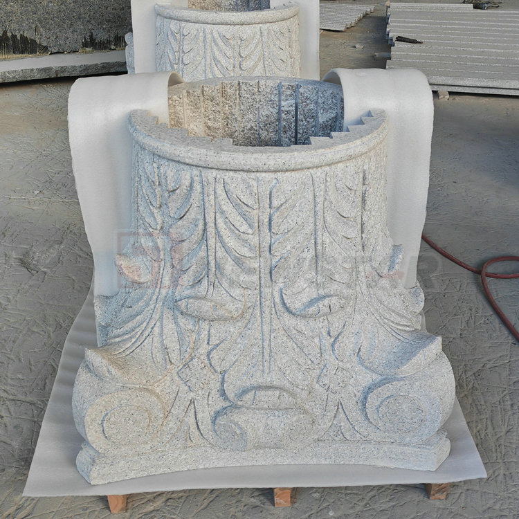 Carved Stone Pillar Granite Stone Pillar Price Outdoor Decoration Pillar Grey Granite Pillar