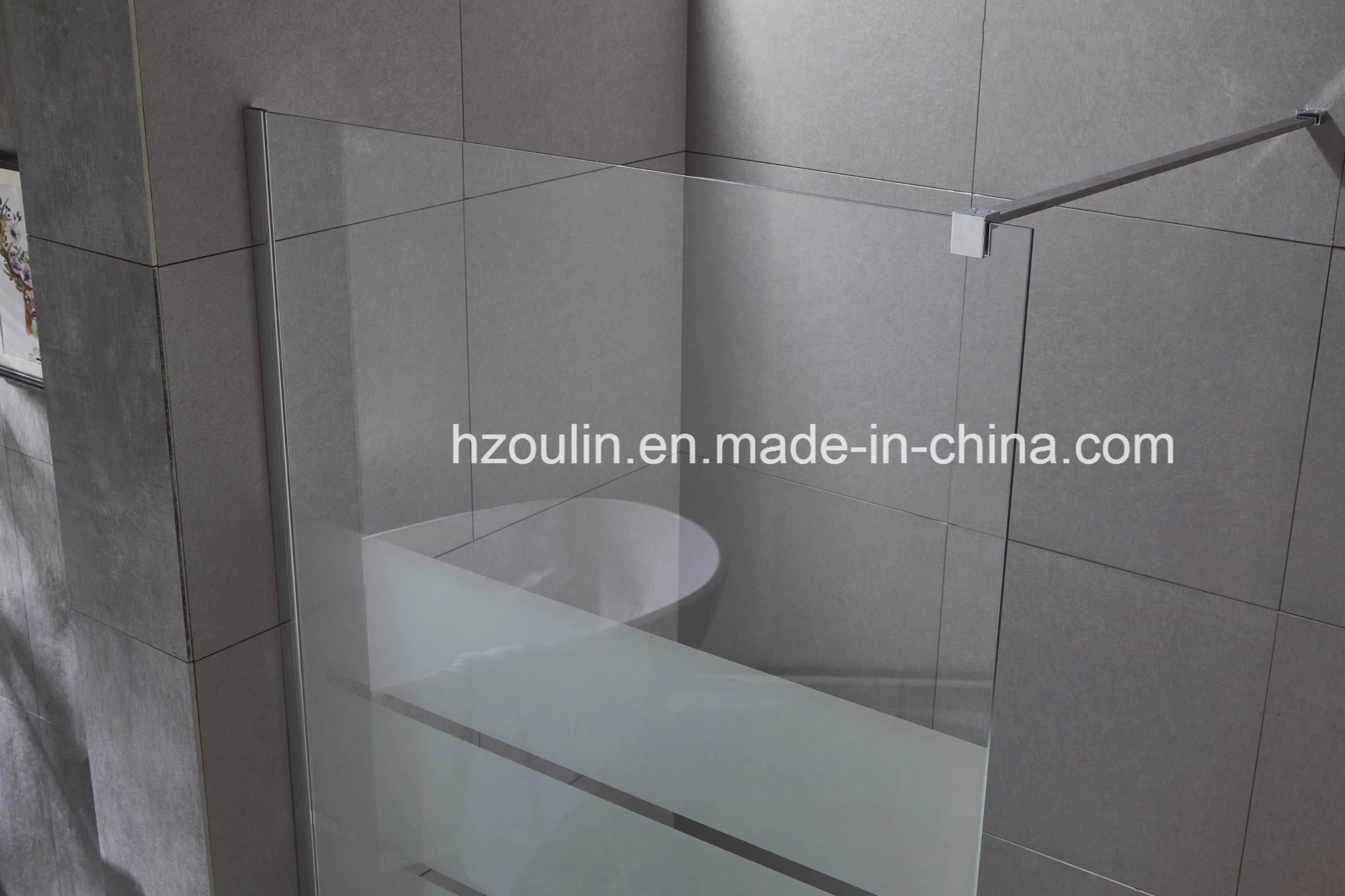 Walk in Shower Screen with 8mm Big Line Glass