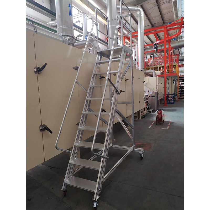 Building Tools Mobile Platform Ladder Aluminum Ladder with Handrails
