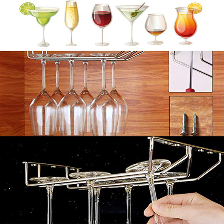 Metal Wire Wine Glasses Holder